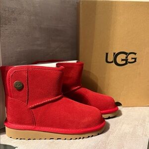 UGG Kids Red Suede Boots